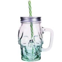 27815 Банка с ручкой для смузи 0,530 л с трубчкой  LR(х24)цвет в ассортименте (27815)
