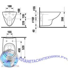 Унитаз подвесной JIKA ZETA без сиденья