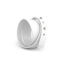 Браслет кожаный ручной работы, белый