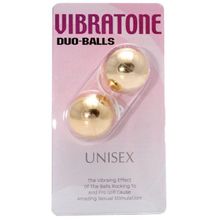 Шарики вагинальные золотые Vibratone dua-balls золотистый