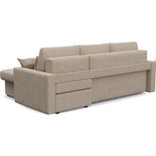 Смарт Диван угловой Пекин Бежевая рогожка Еврокнижка