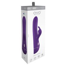 OVO Фиолетовый вибратор OVO K6 с клиторальным стимулятором