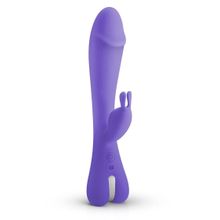 EDC Фиолетовый вибратор-кролик Trix Rabbit Vibrator - 22,5 см. (фиолетовый)