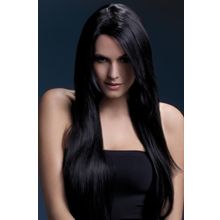 Темноволосый парик с косой чёлкой Amber Черный