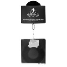 Пушистые чёрные наручники OUCH! Black (70920)