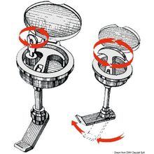 Osculati Bottom board lifting device chromed brass w key, 38.140.00