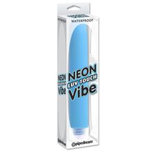 Pipedream Неоново-голубой вибратор Neon Luv Touch Vibe - 17 см. (голубой)