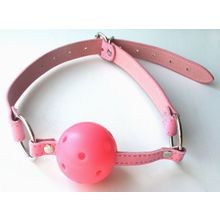 Розовый пластиковый кляп-шарик Ball Gag Розовый