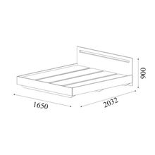 Кровать двуспальная с м 1600*2000 Хлоя, 1642х2032х900, Белый глянец МДФ  Белый ЛДСП
