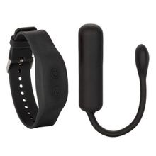 California Exotic Novelties Черное виброяйцо с браслетом-пультом Wristband Remote Petite Bullet