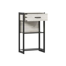 Алмаз. Любимый дом Техно Тумба с полками (Дуб Крафт белый Чёрный)