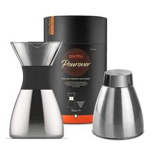 Кофеварка портативная серебристая Asobu Pour Over 1л