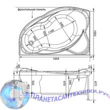 Панель фронтальная Aquanet Jamaica 160 L черная