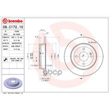 Диск Тормозной Standard | Зад | Hyundai Accent Iv Saloon (Rb) 1.6 11.2010 -  <=> Kia Rio Iii Saloon (Ub) 1.6 Cvvt 06.2012 - Brembo арт. 08C17210