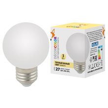 Volpe Лампа светодиодная Volpe E27 3W 3000K матовая LED-G60-3W 3000K E27 FR С UL-00006955 ID - 235705