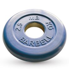 Диск обрезиненный MB Barbell d-51mm  2,5кг, синий