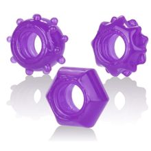 Набор из 3 колец на пенис Reversible Ring Set Фиолетовый