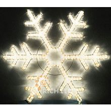 Rich LED RL-SFDLM70-WW Уличная светодиодная гирлянда Снежинка премиум матовая 70 см, теплый белый, пост свечение