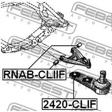 Опора Шаровая Нижнего Рычага | Перед Прав Лев | Renault Clio Ii 1998-2005 Febest арт. 2420CLIF