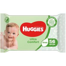 Huggies Ultra Comfort Алоэ 56 салфеток в пачке