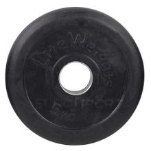 Диск обрезиненный черный d-51mm 5кг с металлической втулкой Lite Weights RJ1050-5