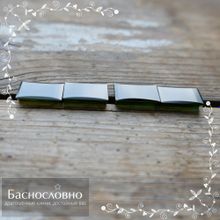 Гарнитур из четырёх тёмно-зелёных турмалинов (верделит) из Бразилии огранка багет 14,19x8,11 14,02x8,19 13,96x8,07 13,94x8,17мм 21,74 карата