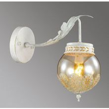 Бра декоративное EMELINA белый с патиной металл хрусталь E14 1*40W 220V арт.3282 1W