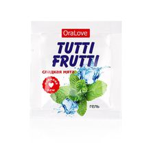 Биоритм Пробник гель-смазки Tutti-frutti со вкусом мяты - 4 гр.