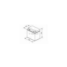 Мото аккумулятор BOSCH FRESH PACK M4F51 12V 24Ah 200A пр.пол. Y3 (12N24-4), 186x125x178