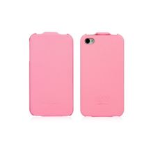 Кожаный чехол HOCO Duke Leather Case Pink для iPhone 4 4S