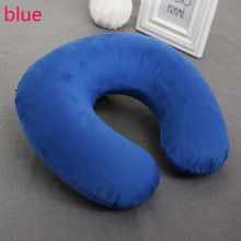 Дорожная подушка с эффектом памяти U-Neck Pillow, голубой