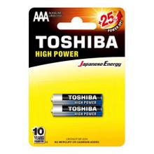 Батарейка AAA Toshiba LR03 2BL Alkaline, 2 шт, в блистере
