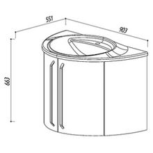 Тумба с раковиной Belux Рото 90 белая