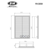 Фильтр Воздушный BM-Motorsport арт. FA2233