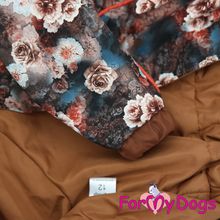 Дождевик для собак ForMyDogs Цветы коричневый для девочек 291SS-2018 F
