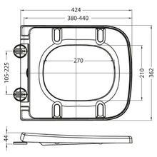 Чаша унитаза приставного с горизонтальным выпуском P-Trape BelBagno ALPINA BB10100CB