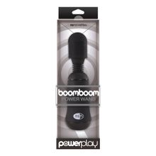 NS Novelties Чёрный вибромассажёр для эрогенных зон BoomBoom Power Wand - 18 см.