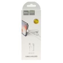 USB-кабель HOCO X31 с держателем, 1 метр для iPhone 5 6 белый