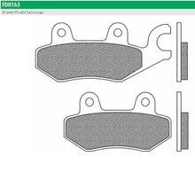 FERODO (Италия) Колодки тормозные для Kawasaki Ninja250R   Ninja300   Z300   Z250 (органические) NEWFREN FD0163BT