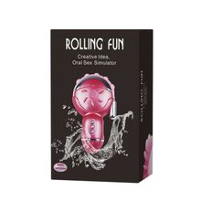 Имитатор орального секса с гнущимся анальным стимулятором Rolling Fun Розовый