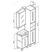 Бриклаер Зеркальный шкаф Бали 40 R