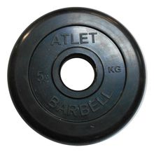 Диск обрезиненный Atlet BARBELL d-26 mm 5 кг