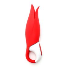 Satisfyer Красный вибратор Satisfyer Vibes Power Flower с лепестками - 18,8 см.