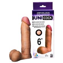 LOVETOY (А-Полимер) Насадка для страпона фаллической формы UNICOCK 6  - 18 см.