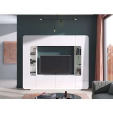 Моби Румба 2 Шкаф комбинированный 13.07 белый белый глянец ID - 310884