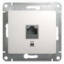 Розетка компьютерная 1xRJ45 Cat.5 GLOSSA, белый |  код. GSL000181K |  Schneider Electric