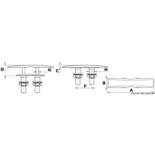 Osculati Flat push-up cleat 240x44 mm, 40.151.24