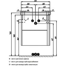 Тумба с раковиной Акватон Стоун 60, сосна арлингтон, 1A231401SX850