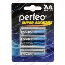 Батарейка Perfeo LR06 (AA) (1,5V) блист-4