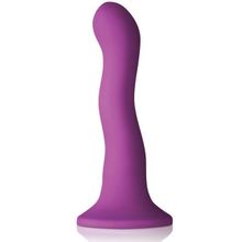 NS Novelties Фиолетовый изогнутый фаллоимитатор Colours Wave 6  Dildo - 19 см.